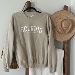 The Mantra Co. Zodiac Sweatshirt - Scorpio Sand M